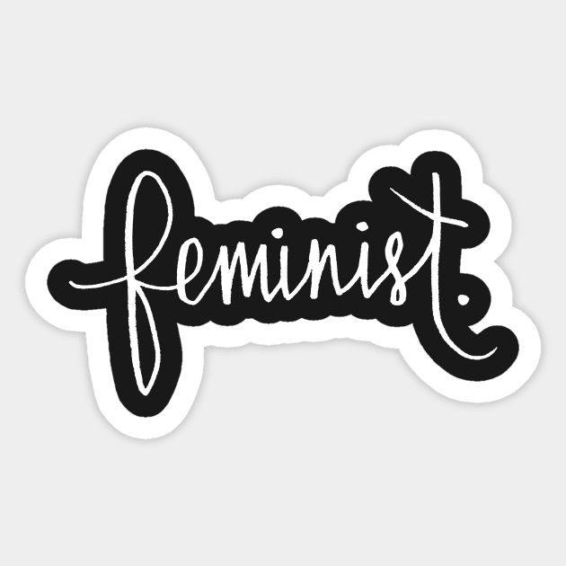 Feminist Cursive Calligraphy Sticker by Tessa McSorley